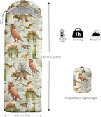 QOOMO Animals Camping Sleeping Bags,3 Season Warm & Cool Weather,Lightweight,Waterproof Sleeping Bags for Adults & Kids,Traveling,and Outdoors,Camping Gear Equipment