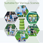 Upgraded Portable Foldable Stool,Folding Camp Stool,Lightweight Sturdy 400lbs Load Capacity Collapsible seat Height Adjustable for Fishing Hiking Picnic Hunting Party BBQ Indoor (Gradient Green)