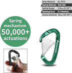 FresKaro 15kN-3372lbs Heavy Duty Wiregate Carabiners, Reliable Time-Tested Stainless Steel Spring Gate, for Camping, Hiking, Hammocks, Backpacking, Dog Leash etc., 3.15inch