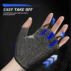 Bike Gloves for Men Women with Anti-Slip Shock-Absorbing Pad, Light Weight Half-Finger Cycling Gloves