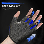 Bike Gloves for Men Women with Anti-Slip Shock-Absorbing Pad, Light Weight Half-Finger Cycling Gloves