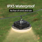 12000mAh (45W) Camping Hanging Tent Light Emergency Power Outage Lantern Home Use 4000LM 3 Modes IPX5 Waterproof Outdoor Walking Rock Climbing Work Rechargeable Camping Light