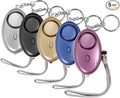Personal Alarm for Women, 5 Pack 140DB Emergency Self-Defense Security Alarm Keychain with LED Light for Women Kids and Elders-Black, Silver, Purple, Gold, Blue
