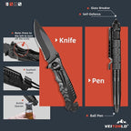 VEITORLD Gifts for Men Dad Him Christmas - Survival Gear and Equipment 12 in 1, Survival Kits - Cool Unique Fishing Hunting Birthday Gifts for Husband Teen Boy Boyfriend Women, Mens Stocking Stuffers