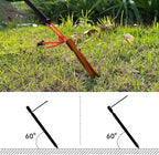 12 Pack Tent Stakes, 7-inch Ultralight Aluminum Ground Pegs with Reflective Pull Ropes, Tri-Beam Stake in a Carrying Bag, for Camping, Backpacking, Hiking, Hammocks and Canopy (Orange)