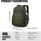 Mardingtop 40L Tactical Backpack for Men,Molle Military Backpack for Hiking,Travel,Camping, Hunting