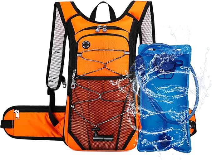 Hydration Backpack Hiking Backpack with Water Bladder Lightweight Insulation Hydration Pack Water Backpack for Hiking Cycling Running Festival Camping for Men Women