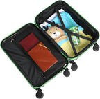 Bioworld Minecraft Creeper 20" Carry-On Luggage With Wheels And Retractable Handle