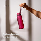 KIVY Slim Water Bottle 22oz [Lightweight & Shatterproof] - Small Drinking Waterbottle - Tritan Bottle Without Straw for School, Sport & Travel - Drinking Bottle Dishwasher Safe, BPA Free