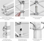 COBIZI 13x26 Pop up Canopy Tent 13x26 Canopy with 6 Sidewalls Waterproof Heavy Duty Commercial Canopy Tent for Parties Outdoor Tent Garden Gazebo Tent, Carry Bag with Wheel(13x26ft, White)