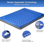 Camping Sleeping Pad, Extra Thick 5 Inch Camping Mat with Pillow Built-in Foot Pump Inflatable Sleeping Pads Compact for Camping Backpacking Hiking Traveling Tent