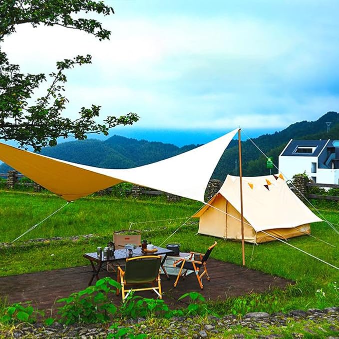 TOBWOLF 10PCS Tent Spring Buckle, Windproof Stainless Steel Rope Tensioner Awning Fixed Hook Buckle, Portable Camping Tent Fixed Buckle, Spring Buckle Set for Outdoor Camping, Dog Training, Swing