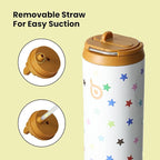 BOTTLE BOTTLE Insulated Water Bottle 24oz with Straw Lid and Handle for Sports Travel Gym Stainless Steel Water Bottles Double-Wall Vacuum Metal Leak Proof BPA-Free