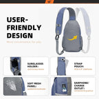 SKYSPER Sling Bag RFID Crossbody Sling Backpack Cross Body Shoulder Bag Travel Hiking Daypack for Women Men