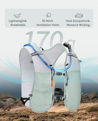 ECOHUB Running Hydration Vest Backpack,Lightweight Breathable Pack with 2L Water Bladder Bag Daypack for Hiking Trail Running Cycling Race Marathon for Women Men