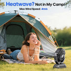 Portable Fan Rechargeable, 20000mAh Battery Powered Fan, LED Light, Remote Controller, Dual-Motors, 90°/270° Swing, 1-3H Timer, Battery Operated fan For Travel Tent Camping Bedroom Office Beach