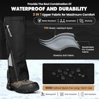 Hikenture Hiking Gaiters with Upgraded Zipper, Gaiters for Hiking Waterproof, Lightweight Leg Shoe Gaiters for Men Women