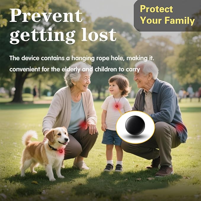 Mini GPS Tracker for Vehicles – Hidden Magnetic Car Tracker Device, Real-Time GPS Tracking for Kids, Car, Pets, No Monthly Fee, Works with Apple Find My, Vehicle Locator
