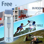 Water Bottle with Filter for Drinking, 26 Ounces 3-Stage Water Filter Bottle for Outdoor Travel Camping Moutaining Backpacking Hiking (Light Grey)