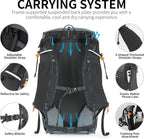 Hiking Backpack for Men and Women, 30L Waterproof Camping Backpack with 3L Water Bladder and Rain Cover, Lightweight Outdoor Sport Travel Daypack Rucksack for Climbing Cycling (Dark gray)