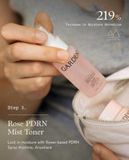 GARDENY Korean Skincare Set | 3-step K-Beauty Routine Kit | Cleansing Balm, Mask-to-Foam Cleanser & Hydrating Mist Toner | Rose PDRN Technology | Travel Size 1.01 fl. oz Each