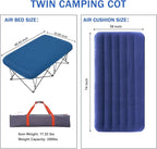 KAMPKEEPER Camping Cot,Camping Cots for Adults,Folding Camping Cot with Inflatable Air Mattress and Carry Bag,for Outdoor Travel Camp Beach Vacation (not Included The Airpump)