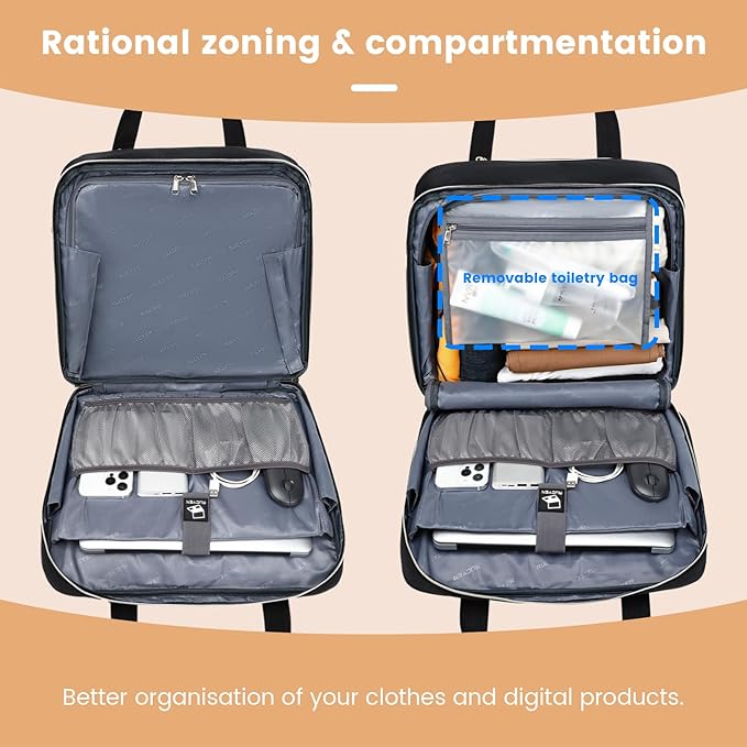 Rolling Laptop Bag,Rolling Briefcase for Men & Women,Laptop Briefcase on Wheels,Carry On Bag for Business Travel
