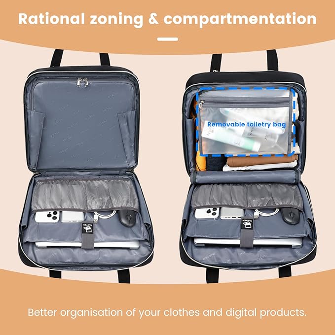 Rolling Laptop Bag,Rolling Briefcase for Men & Women,Laptop Briefcase on Wheels,Carry On Bag for Business Travel
