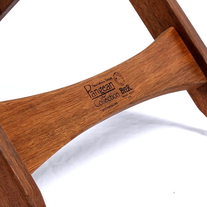 BYER OF MAINE Pangean Folding Stool – Canvas Camp & Wood Camp Stool for Portable & Outdoor Seating in Forest Green