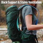 Night Cat Internal-frame Hiking Backpack: 30L Camping Backpack for Men Women Lightweight Waterproof Rain Cover Green