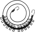 HAWATOUR Clothesline Camping Essentials, Portable Retractable Clothesline with 12pcs Clothespins Outdoor Camping Accessories Travel and RV Essentials, Black