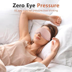 Sleep Mask for Side Sleeper Women Men, Eye Mask for Sleeping Light Blocking, 3D Contoured Cup Sleeping Mask, Soft Breathable Sleep Eye Mask with Adjustable Elastic Strap for Travel Pink