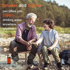 Water Filter Pump, 0.01 Micron 5-Stage Water Filter,Portable Outdoor Emergency and Survival Gear - Camping, Hiking, Backpacking (k8188 Black)