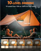Portable LED Camping Lantern, IP67 Waterproof Dimmable Camping Light, 3 Colors, SOS, 1/4 Thread, 10000mAh USB-C Up to 150h Camping Essentials for Power Outages/Hurricane/Hiking/Tent/Outdoor