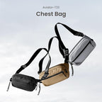 tomtoc 3.5L Sling Bag with RFID Blocking, Crossbody Bag Chest Shoulder Pack for Men and Women, Water-resistant Lightweight Casual Waist Fanny Pack for Travel/Daily Use