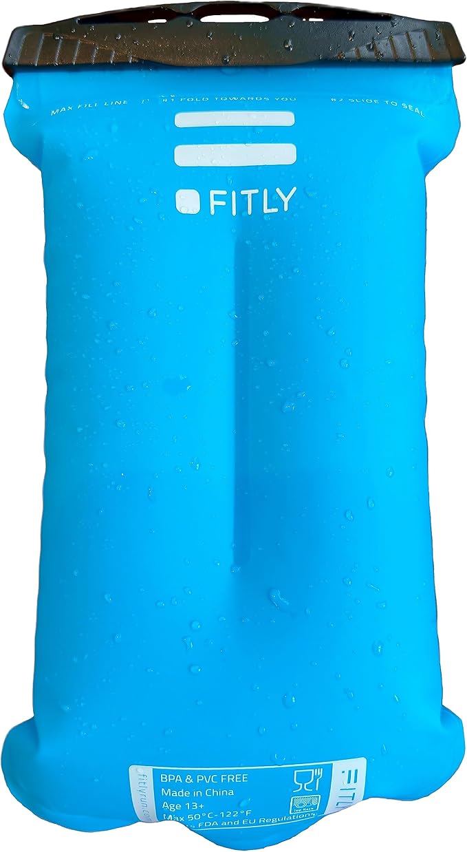 Soft Flask - Shrink As You Drink Soft Water Bottle for Hydration Pack - Folding Water Bottle Ideal for Running, Hiking, Cycling, Climbing & Rigorous Activity
