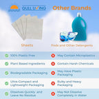 Gull Living Travel Laundry Detergent Sheets Unscented - 10 Loads - Dissolves Quickly, Removes Stains & Odors - For Home and Travel Laundry Sheets Detergent