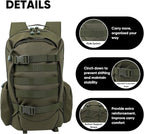 35L Tactical Backpack for Men, MOLLE Military Bug Out Bag, Waterproof Rucksack for Hiking with Hydration Port Army Green