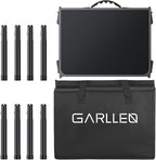 GARLLEN Folding Camping Table, 3-Adjustable Height Portable Picnic Table with Carrying Bag, Lightweight Aluminum Folding Outdoor Table for Camping, BBQ, Picnic, 34.2" L x 15.7" W, Black