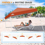 EAGLE PEAK 10x10 Slant Leg Pop-up Canopy Tent Easy One Person Setup Instant Outdoor Beach Canopy Folding Portable Sports Shelter 10x10 Base 8x8 Top (Brick Red)