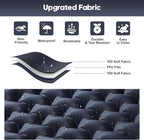 Double Sleeping Pad for Camping – 4” Thick Inflatable Camping Mattress 2 Person, Built-in Foot Pump & Pillow, Ultralight Self-Inflating Camping Mat for Tent, Hiking, Backpacking, Traveling