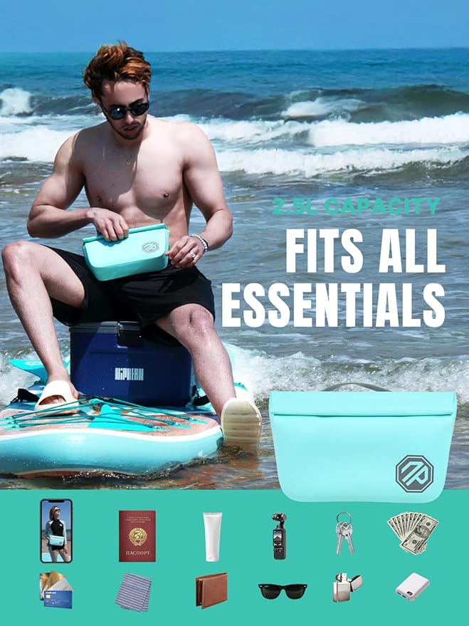 niphean IPX7 Waterproof Dry Bag with Magnetic One-Hand Closure, Durable Waterproof Bag for Kayaking, Paddle Board, Beach, Swimming, Multi-Wear Fanny Pack Style, Dry Bags for Men & Women Outdoor Use