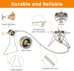 Backpacking Stoves Portable Propane Camping Cooking Stove with Fixed Support Foldable Adjustable Camp Stove Ideal for Hiking and Outdoor Cooking