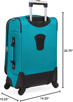 SwissGear Sion Softside Expandable Luggage, Teal, Carry-On 21-Inch