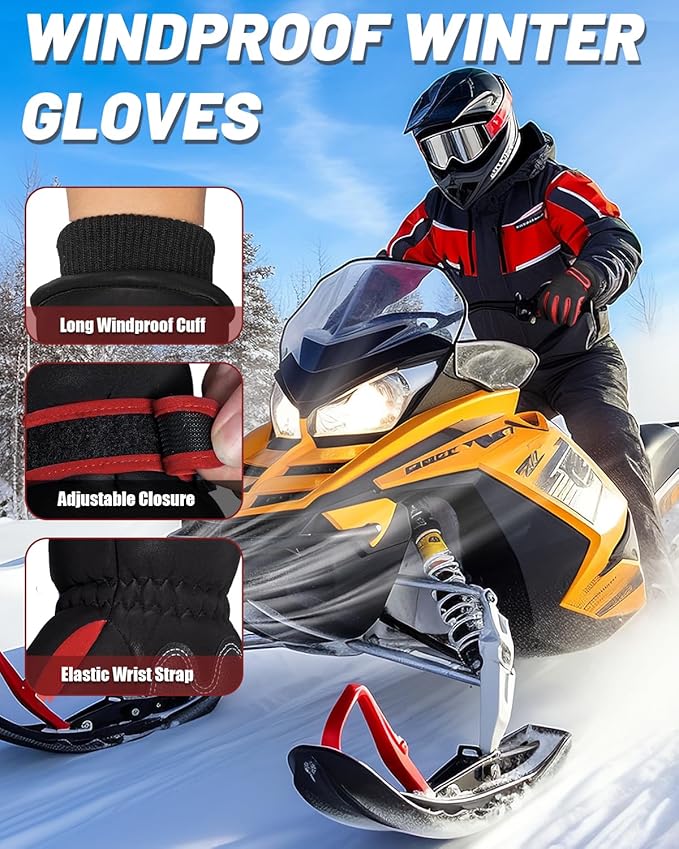 RIGWARL Thick Gloves for Men Women，Touch Screen Gloves ，Autumn and Winter Outdoor Sports Cycling Gloves for Ski Hiking Running