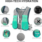 INOXTO Hydration Vest Backpack,Lightweight Water Running Vest Pack with 1.5L Water Bladder Bag Daypack for Hiking Trail Running Cycling Race Marathon for Women Men