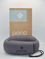 Pono Neck Cradle Travel Pillow (Patented): Memory Foam, Ergonomic 360° Adjustable Support, Prevents Head Nods. Infinity Shape Fits All Adults. Foldable Design for Easy Portability (Twilight Slate)