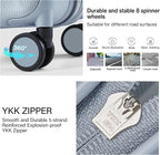 Hanke 16 inch Underseat Carry on Suitcases with Wheels,Lightweight Hard Shell Carry on Luggage with Wheels for Weekender,Travel Approved Small Suitcase,Travel Luggage for Womem Men,Gray.