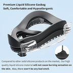 R10 Full Face Snorkel Mask Adults, Snorkeling Mask Gear for Adults&Kids, Fully Enclosed CO2 Transportation Solution, Silicone Bonding Anti-Leak&Anti-Fog, Foldable for Portability