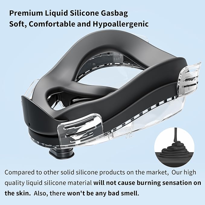 R10 Full Face Snorkel Mask Adults, Snorkeling Mask Gear for Adults&Kids, Fully Enclosed CO2 Transportation Solution, Silicone Bonding Anti-Leak&Anti-Fog, Foldable for Portability